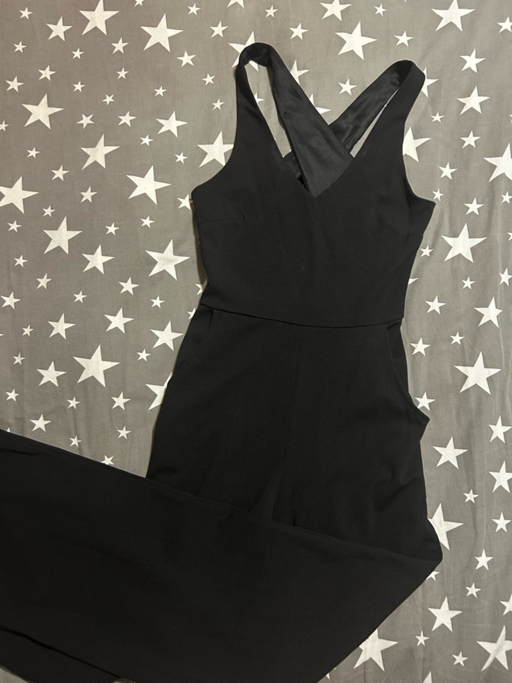 Black Sleeveless and Backless Jumpsuit